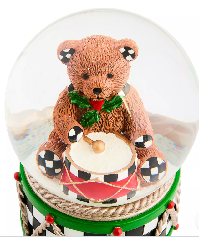 Holly Bear Snow Globe