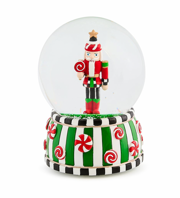 Candy Cottage Nutcracker Snow Globe
