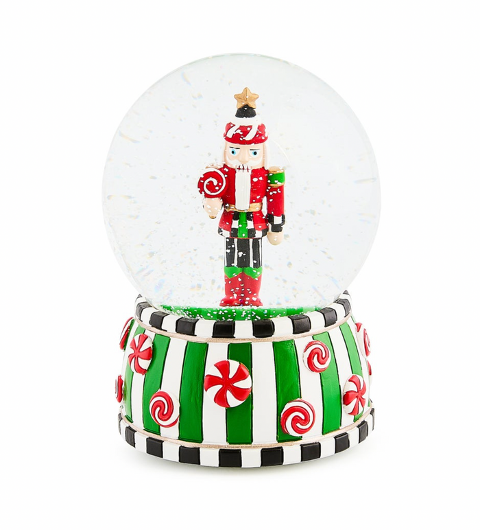 Candy Cottage Nutcracker Snow Globe