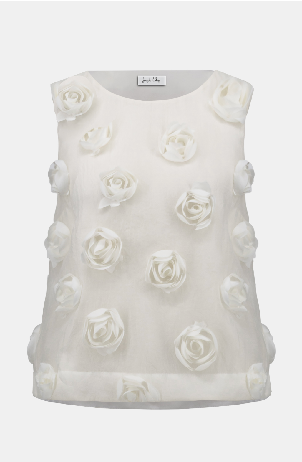 Novelty Sleeveless Top With 3D Floral Embroidery