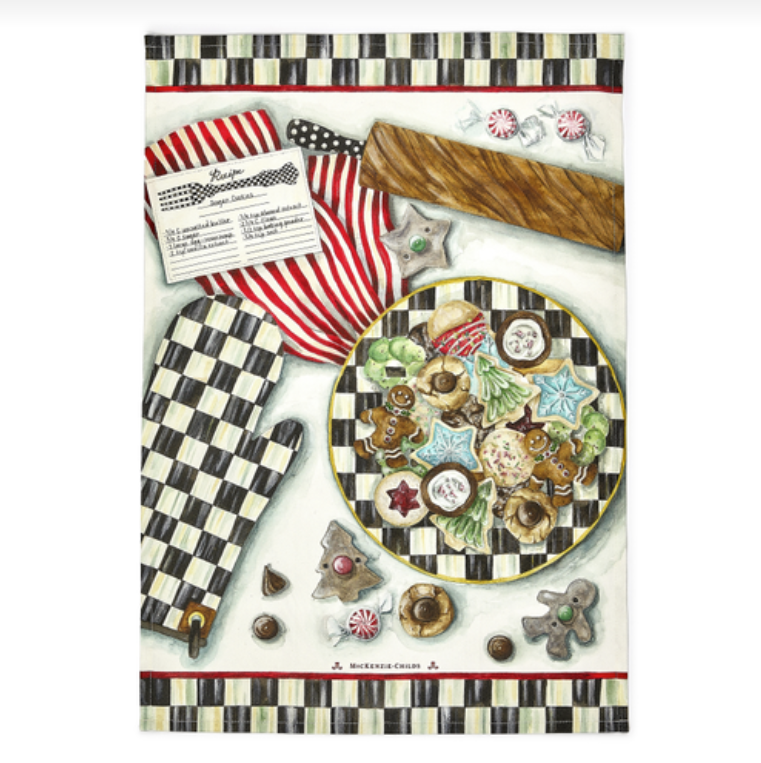 Christmas Cookie Recipe Dish Towel