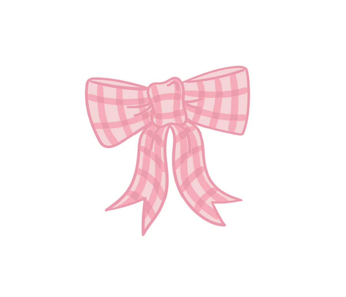 Pink Gingham Bow Mini Attachment