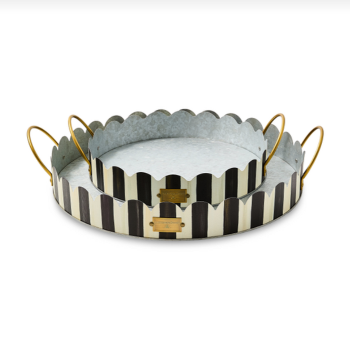 Courtly Stripe Serving Trays, Set Of 2