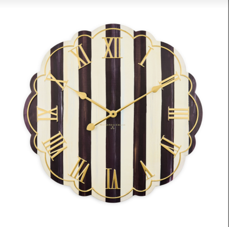 Courtly Stripe Wall Clock
