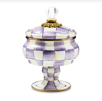 Violet Check Curiosity Pot