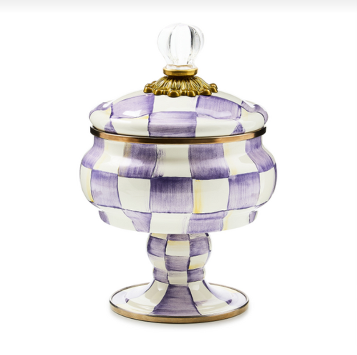Violet Check Curiosity Pot