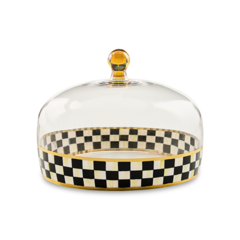 Courtly Check Glass Cake Dome