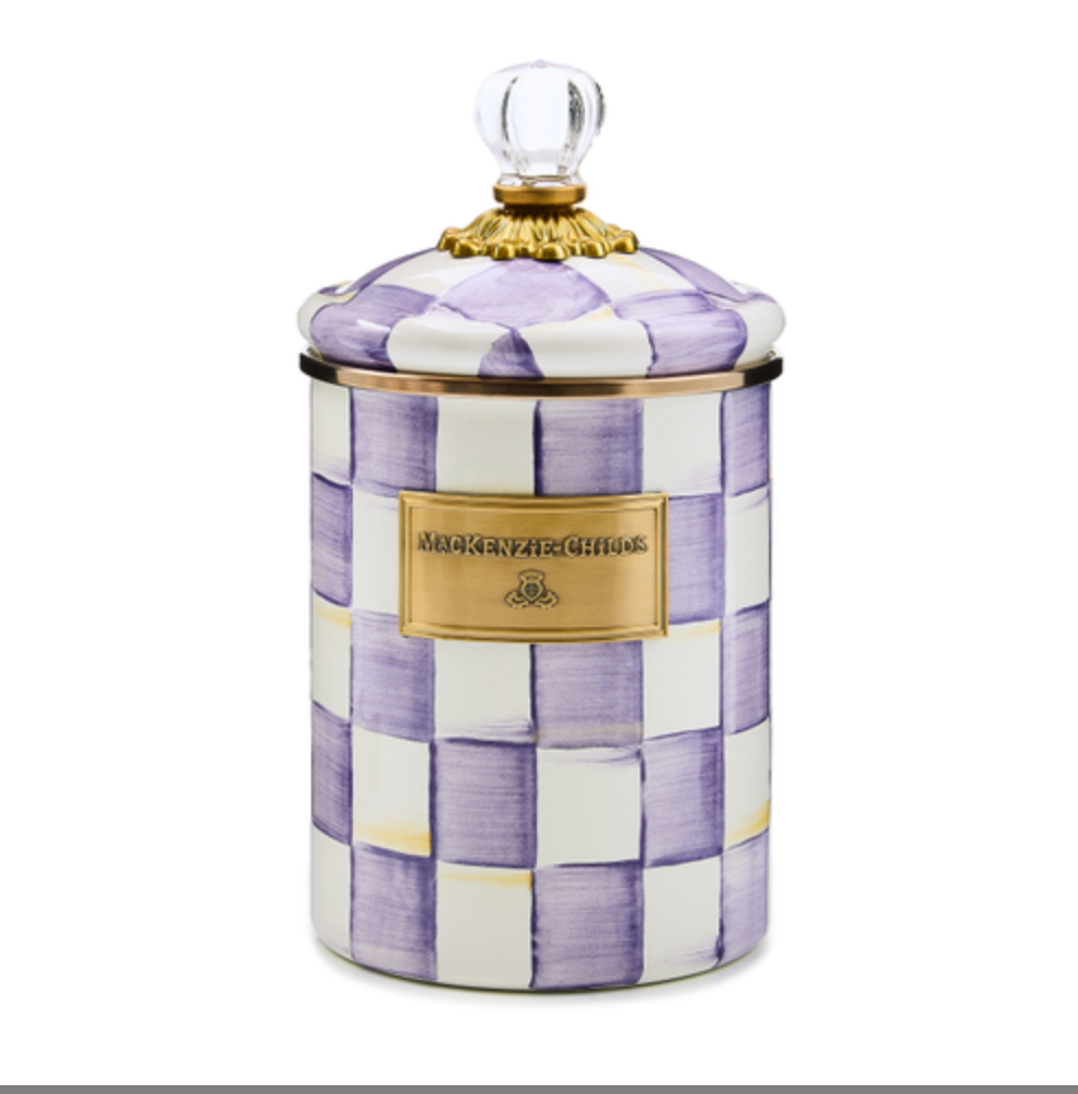 Violet Check Medium Canister