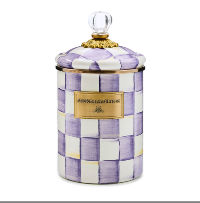 Violet Check Medium Canister