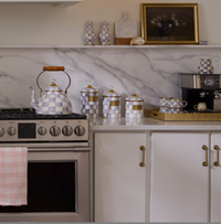 Violet Check Medium Canister