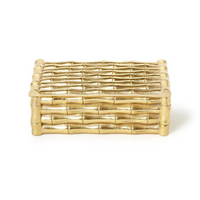 Gold Bamboo Box with Velvet Lining