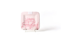 Pink Small Dot Happy Everything! Mini Square Platter