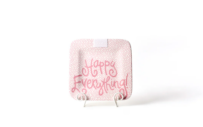 Pink Small Dot Happy Everything! Mini Square Platter