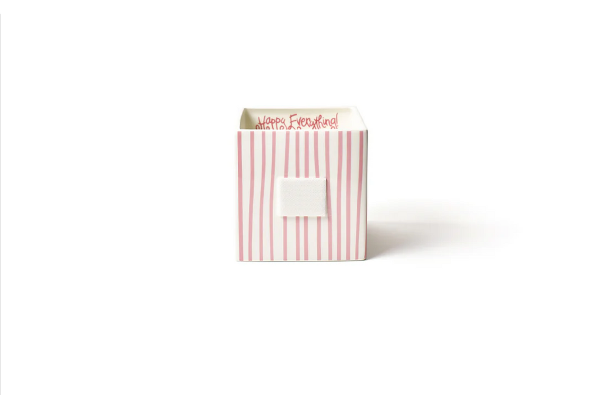 Pink Skinny Stripe Medium Mini Nesting Cube