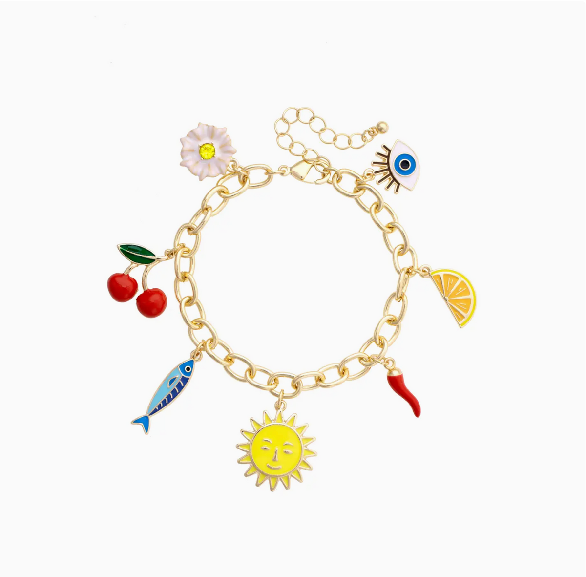 Mediterranean Icons Charm Bracelet in Multi