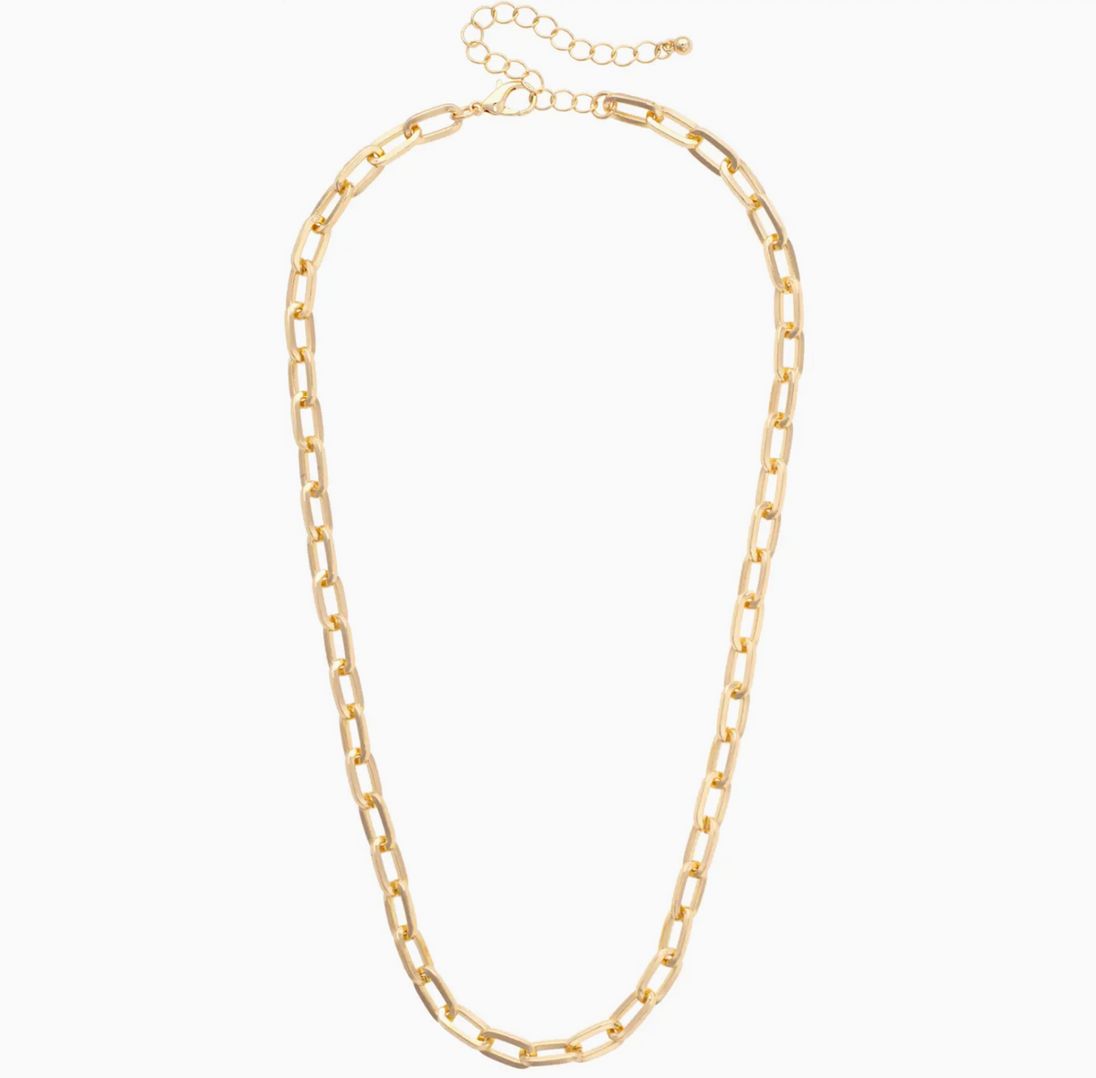 Winston Paperclip Chain Necklace in Shiny Gold