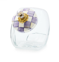 Sweets Jar with Violet Check Lid