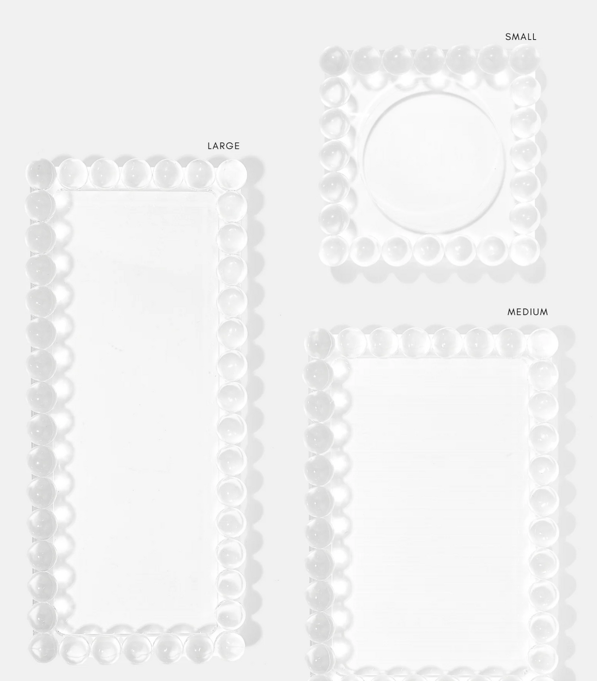 Small Bubble Lucite Tray