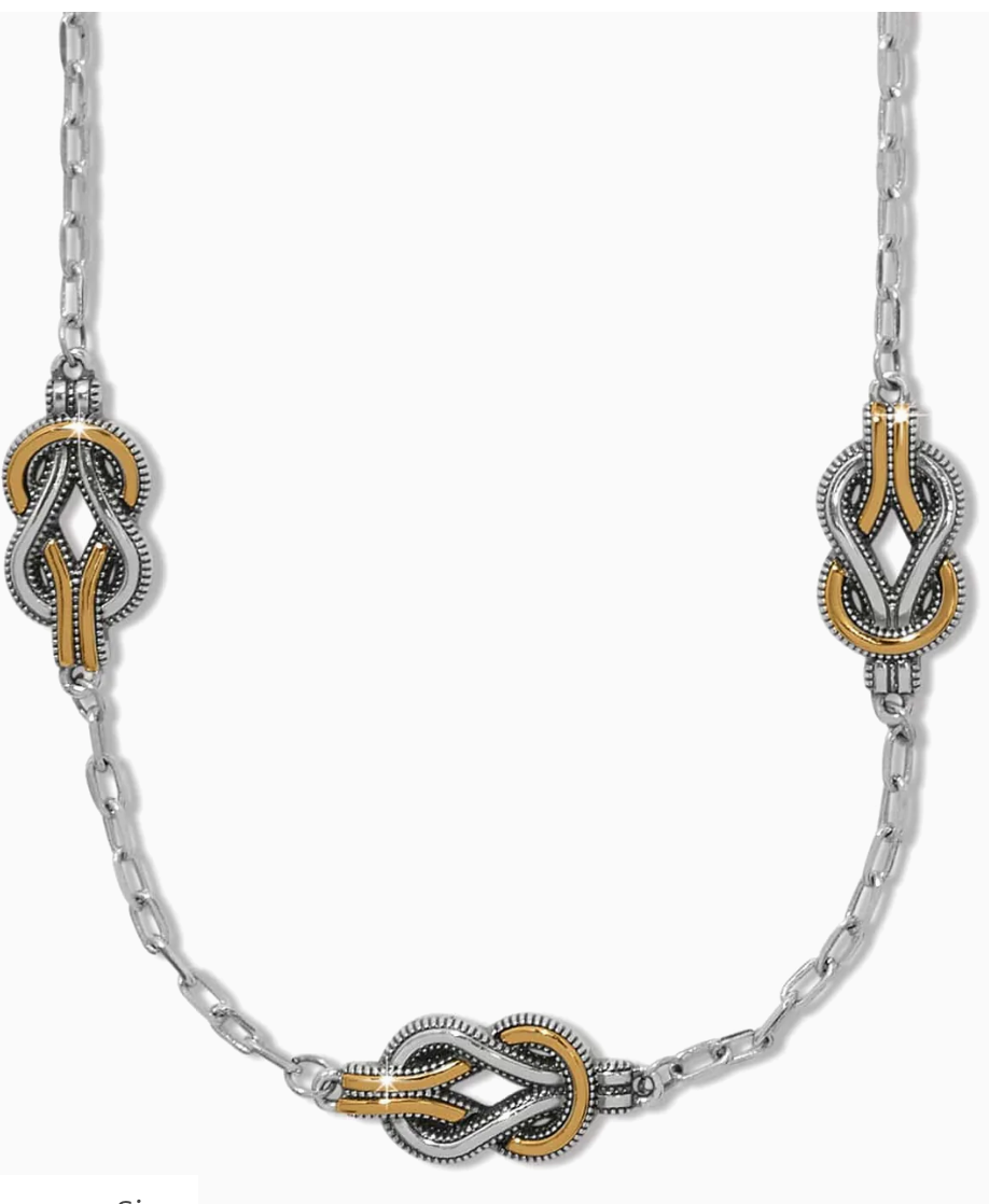 Interlok Harmony Two Tone Trio Necklace