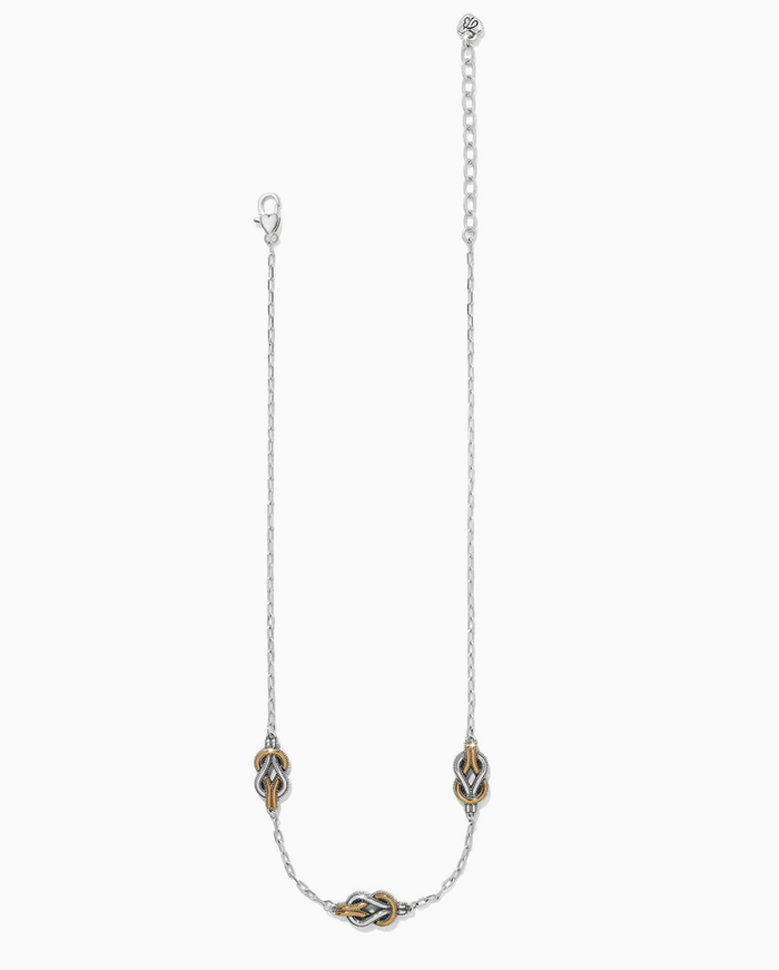 Interlok Harmony Two Tone Trio Necklace