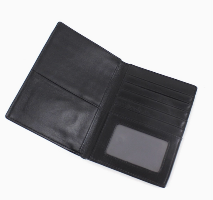 Leather Woven Passport Holder