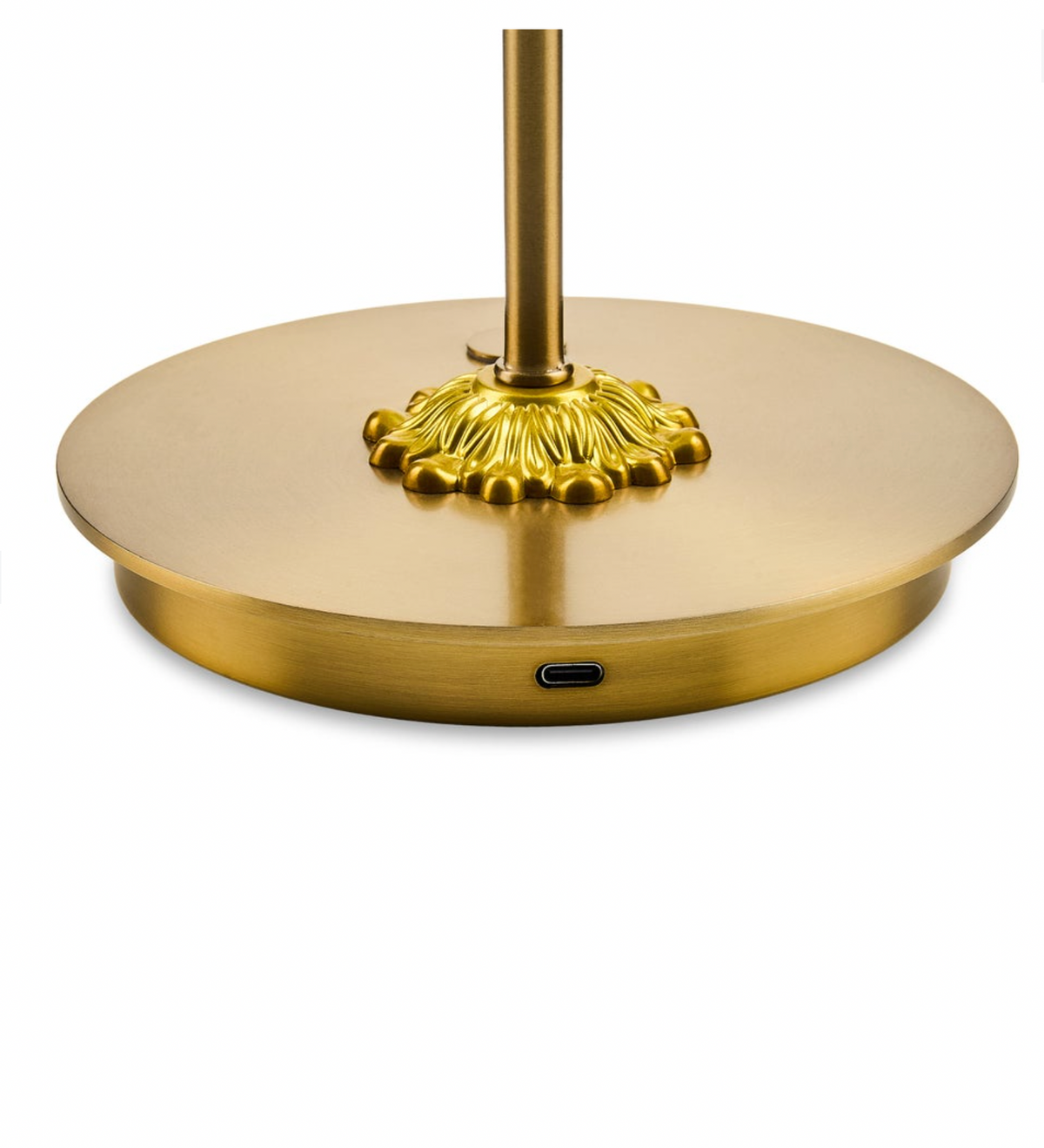 Violet Check LED Rechargeable Disk Table Lamp