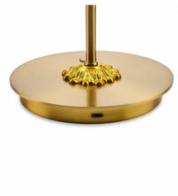 Violet Check LED Rechargeable Disk Table Lamp