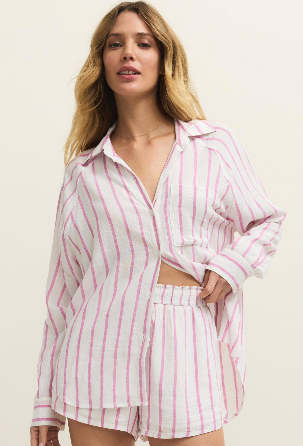 Perfect Linen Striped Top
