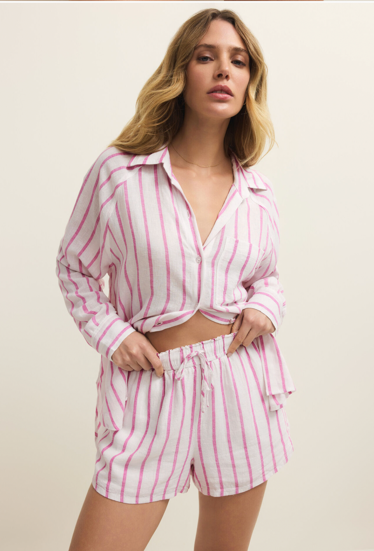 Perfect Linen Striped Top