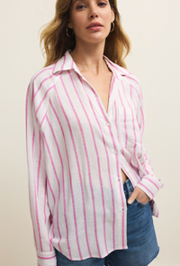Perfect Linen Striped Top