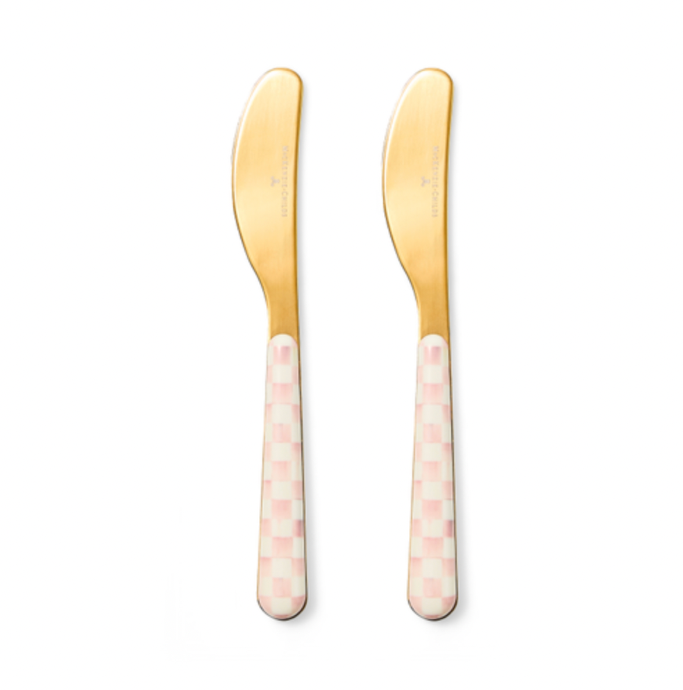 Rosy Check Bistro Spreaders, Set of 2