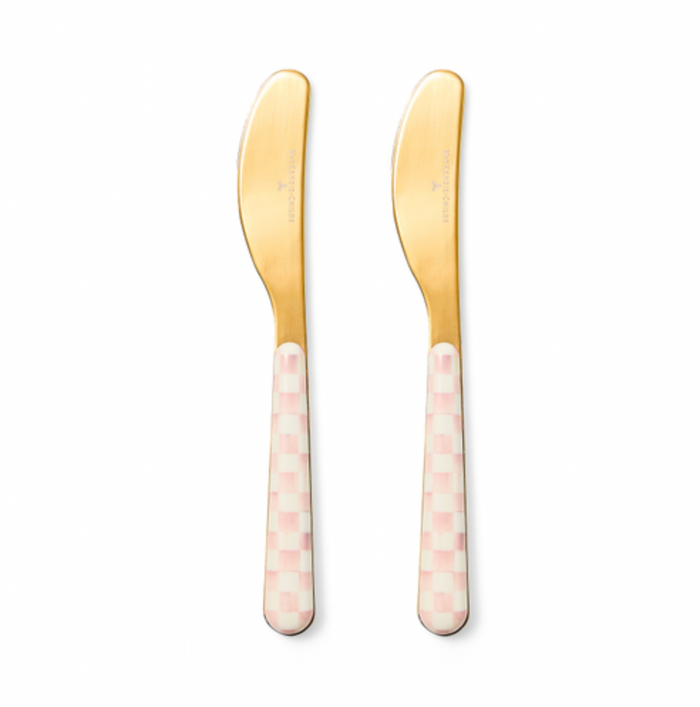 Rosy Check Bistro Spreaders, Set of 2