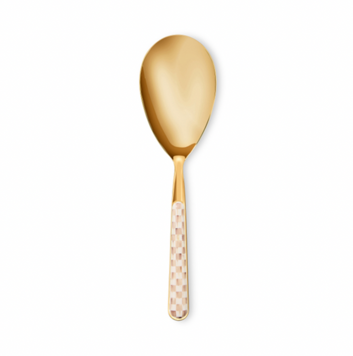 Mocha Check Bistro Serving Spoon