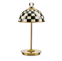 Courtly Check LED Rechargeable Dome Table Lamp