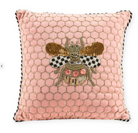 Queen Bee Pink Throw Pillow