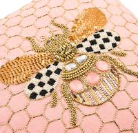 Queen Bee Pink Throw Pillow