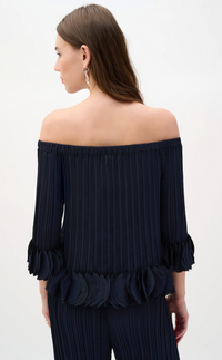 Georgette Off Shoulder Pleated Top