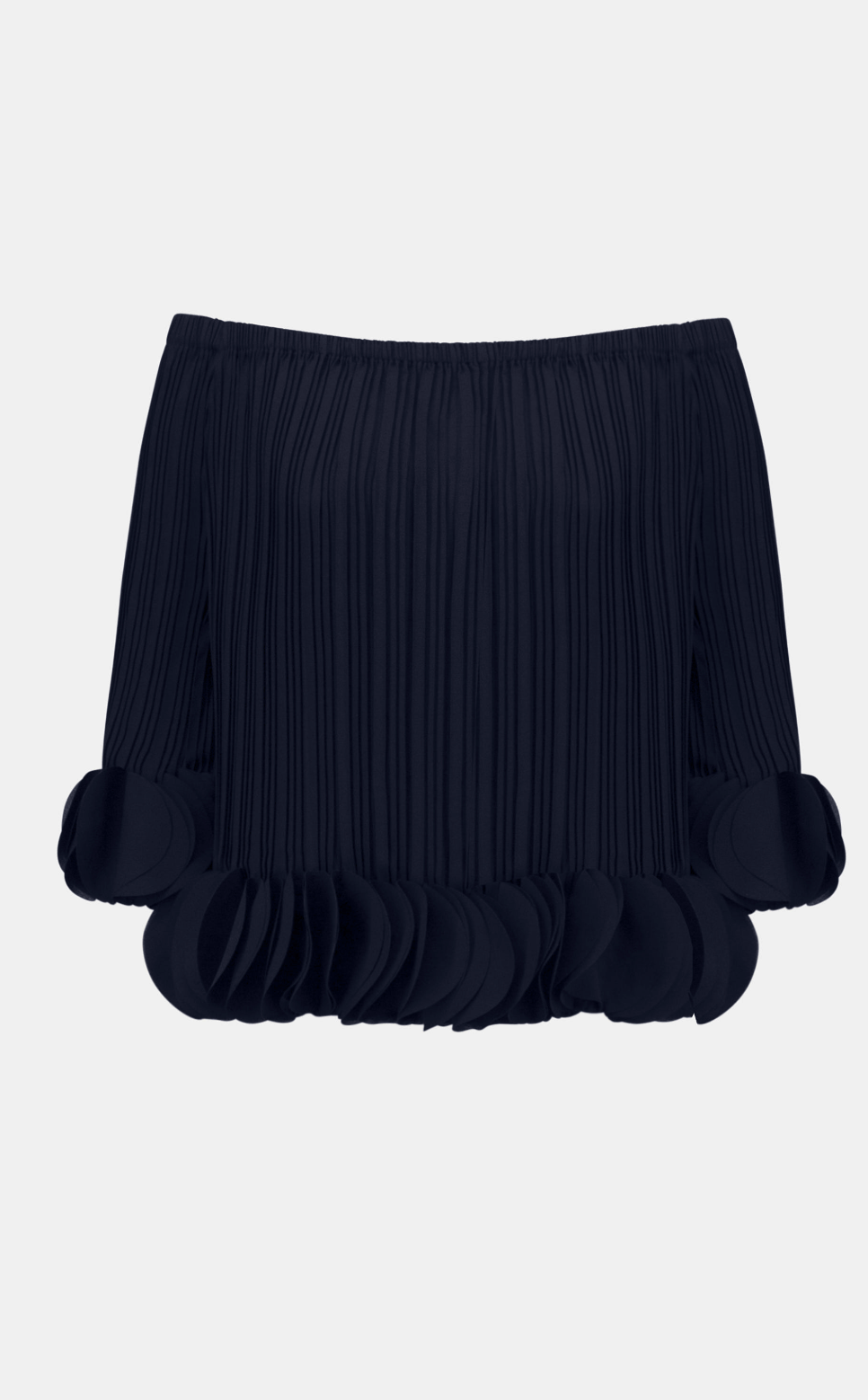 Georgette Off Shoulder Pleated Top