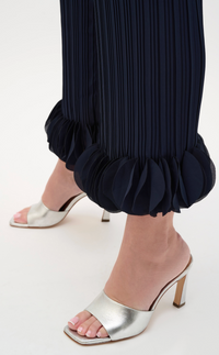 Georgette Wide Leg Pleated Pants