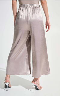 Satin Rhinestone Culotte Pants