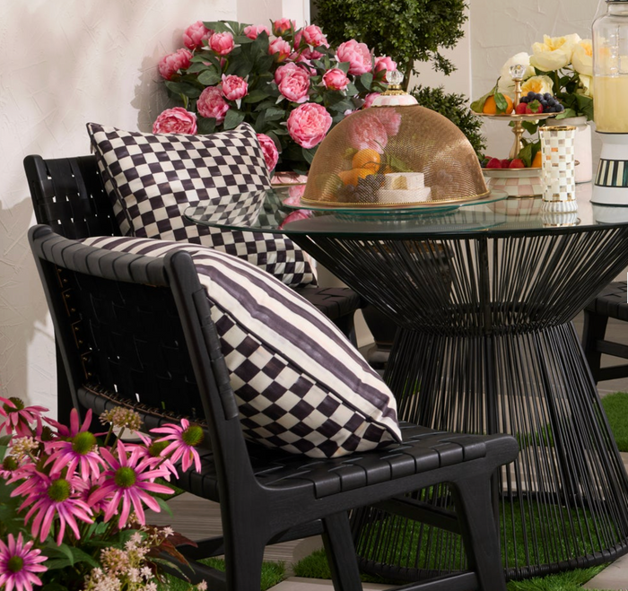 Courtly Check Printed Outdoor Pillow