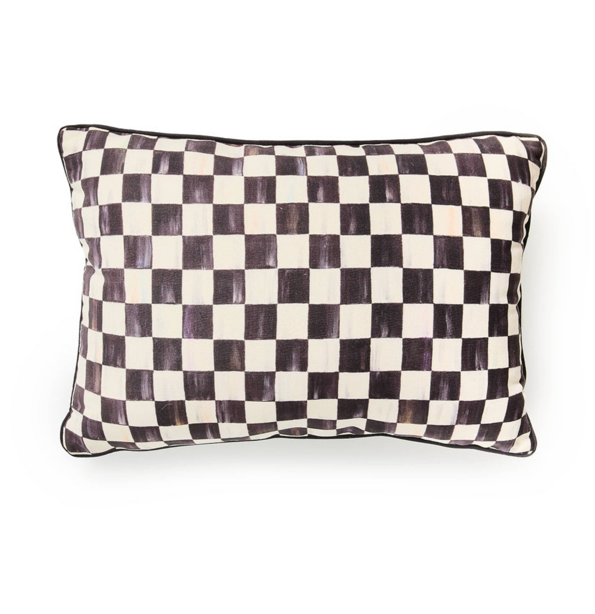 Courtly Check Printed Outdoor Lumbar Pillow