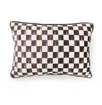 Courtly Check Printed Outdoor Lumbar Pillow
