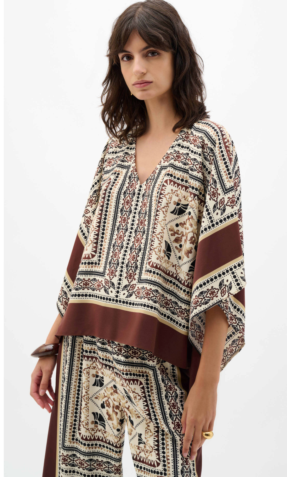 Georgette Printed Poncho Top