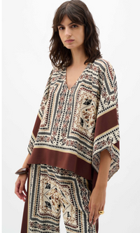 Georgette Printed Poncho Top