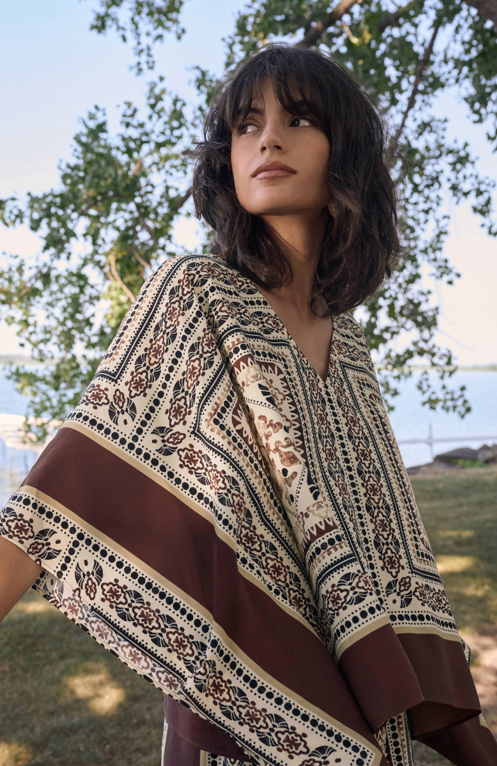 Georgette Printed Poncho Top