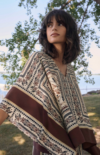 Georgette Printed Poncho Top