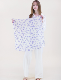 Butterfly Sky Dance Satin Small Square Scarf
