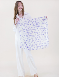 Butterfly Sky Dance Satin Small Square Scarf