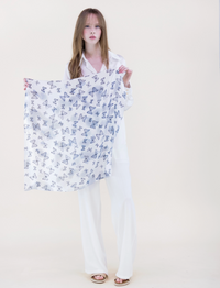 Butterfly Sky Dance Satin Small Square Scarf